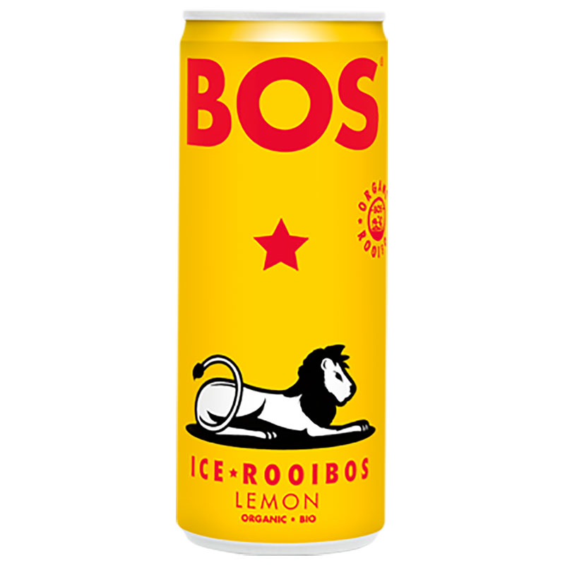 BOS Bio Ice Tea – Lemon, Pack of 12 Cans, 250ml