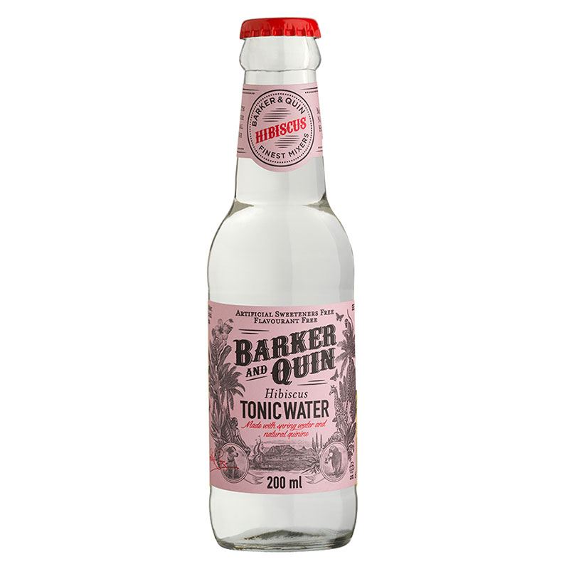 Barker & Quin – Hibiscus, Pack of 4 Glass Bottles, 200ml