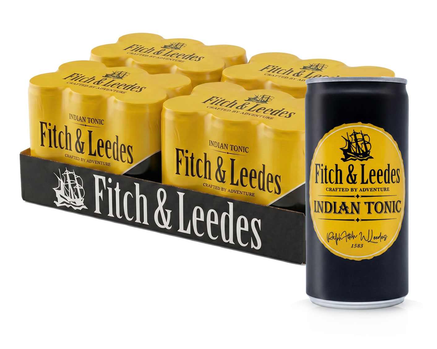Fitch & Leedes – Indian Tonic, Pack of 6 Cans, 200ml