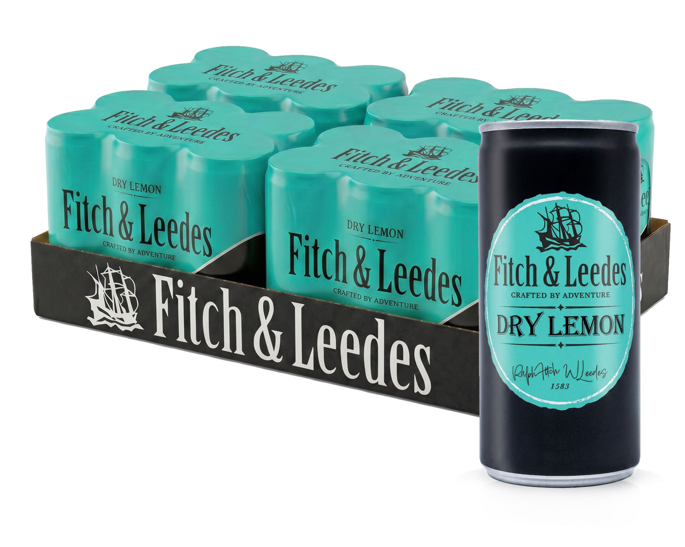 Fitch & Leedes – Dry Lemon, Pack of 6 cans, 200ml